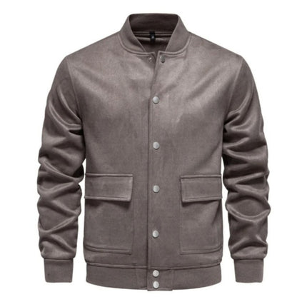 Veste en daim homme coupe ajustée décontractée