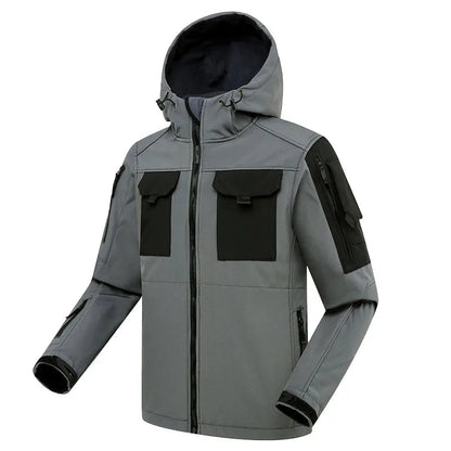 Wasserdichte Outdoor-Jacke Herren mit Kapuze und Hose - IdealeKleiden
