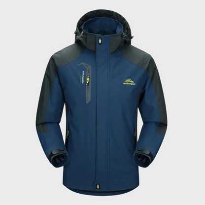 Veste d'extérieur imperméable à capuche pour homme