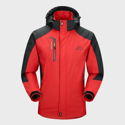 Veste d'extérieur imperméable à capuche pour homme