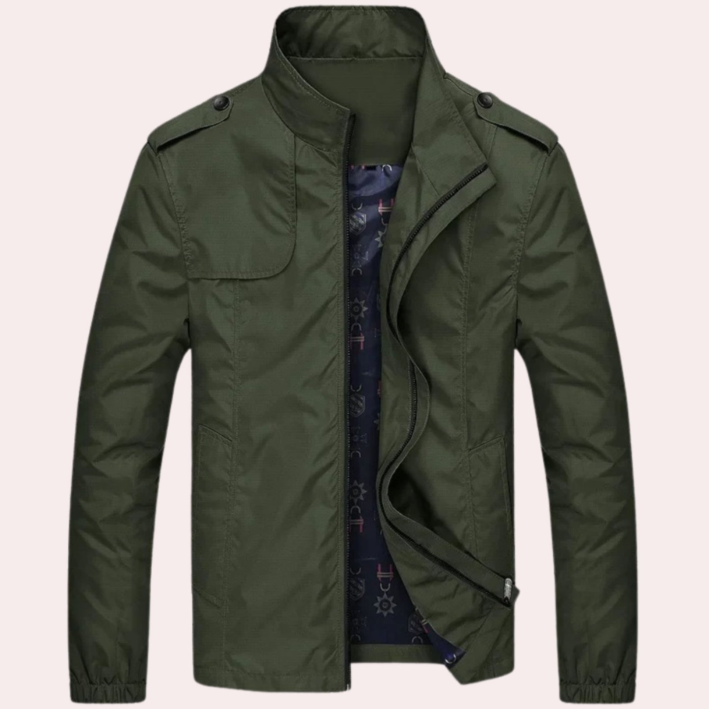 Trench-coat court coupe-vent pour homme