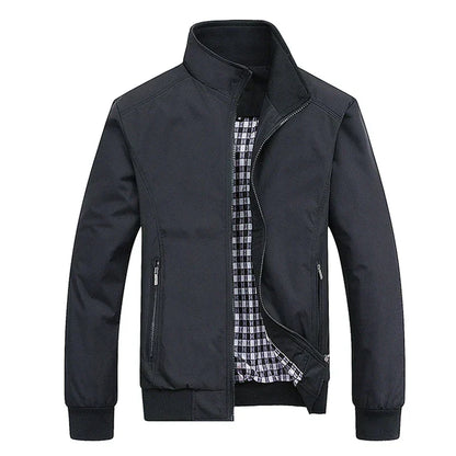 Herren Harrington Jacke Winddicht Reißverschluss - IdealeKleiden