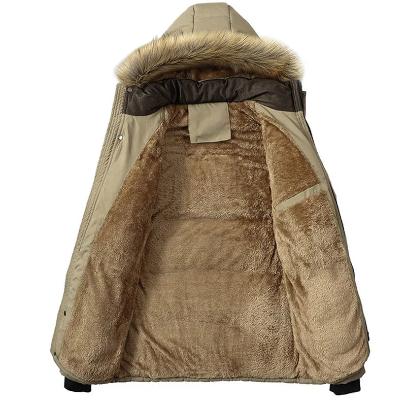 Fleecejacke Herren Warm mit Abnehmbarer Mütze - IdealeKleiden