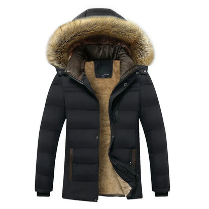Veste polaire chaude pour hommes avec capuche amovible