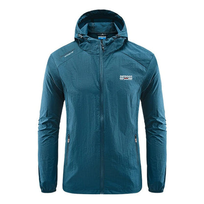 Veste de running légère pour homme Imperméable Capuche