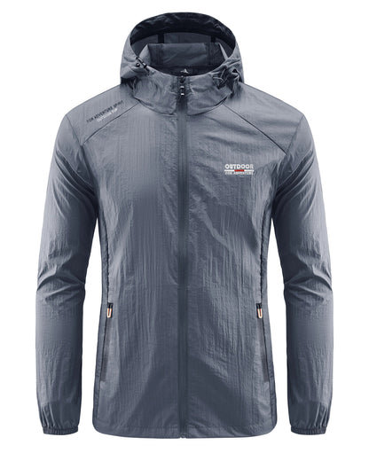 Veste de running légère pour homme Imperméable Capuche