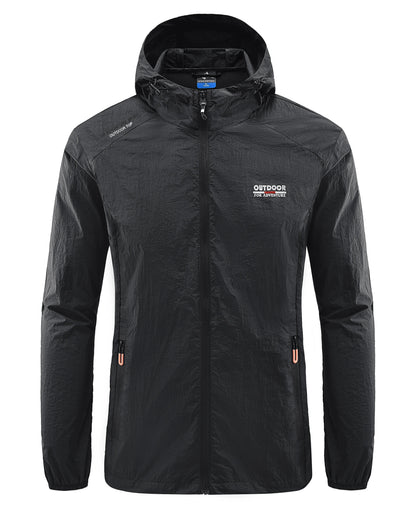 Veste de running légère pour homme Imperméable Capuche
