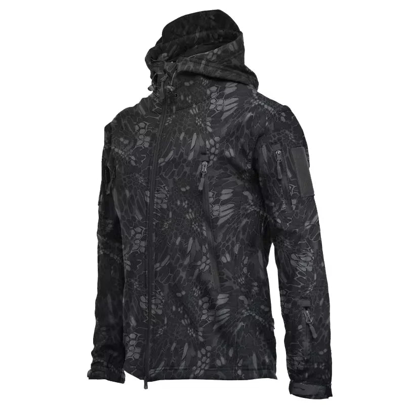 Veste d'extérieur imperméable à capuche pour hommes