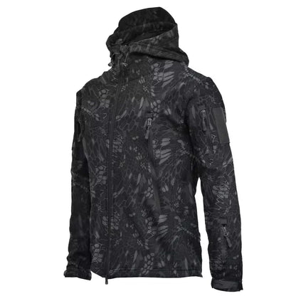 Veste d'extérieur imperméable à capuche pour hommes