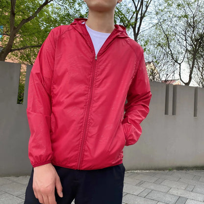 Coupe-vent léger pour homme avec capuche