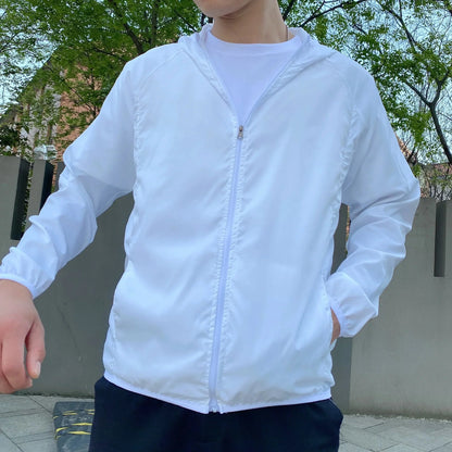 Coupe-vent léger pour homme avec capuche