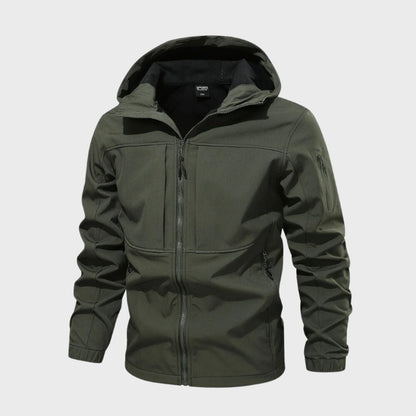 Veste softshell outdoor imperméable pour homme avec capuche