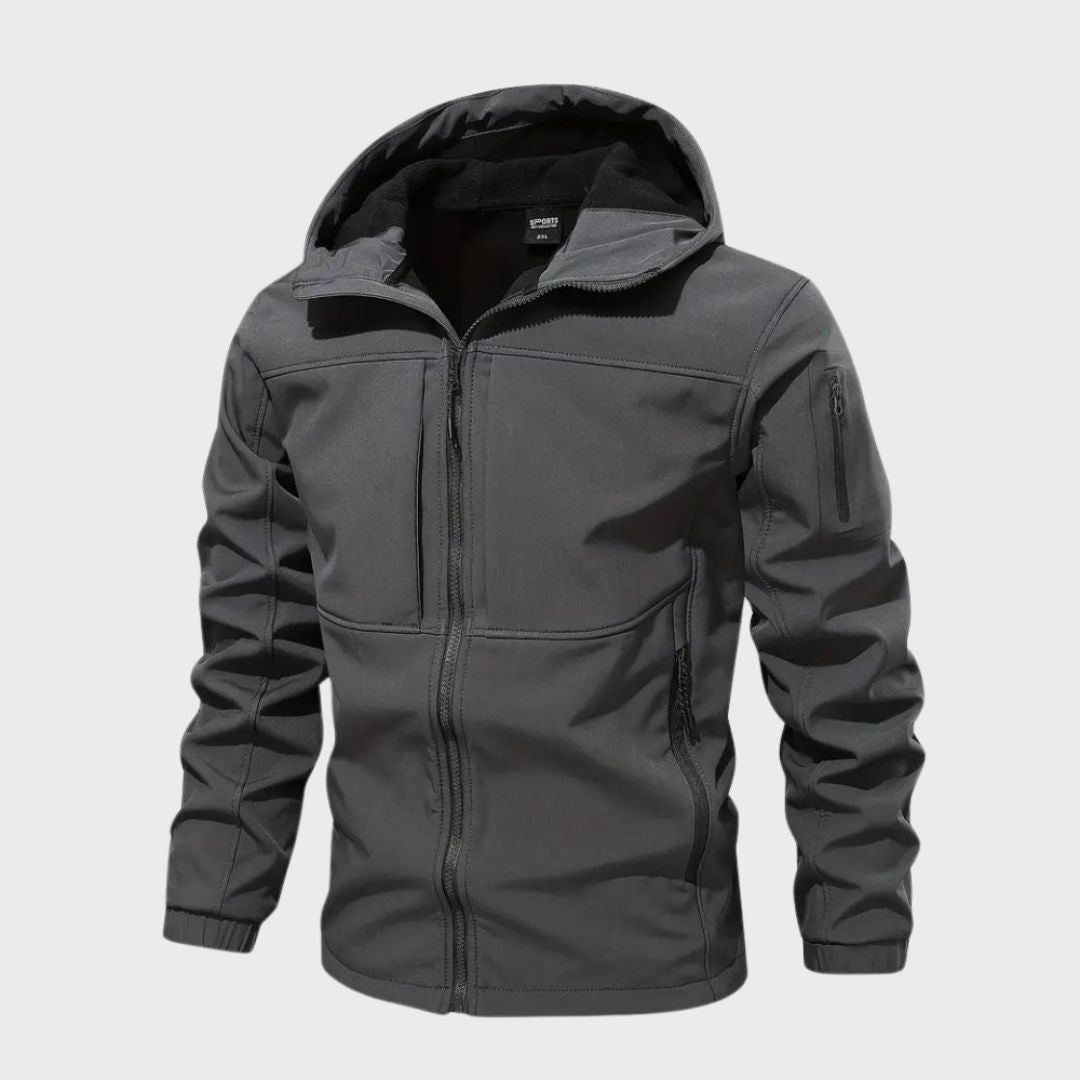 Veste softshell outdoor imperméable pour homme avec capuche