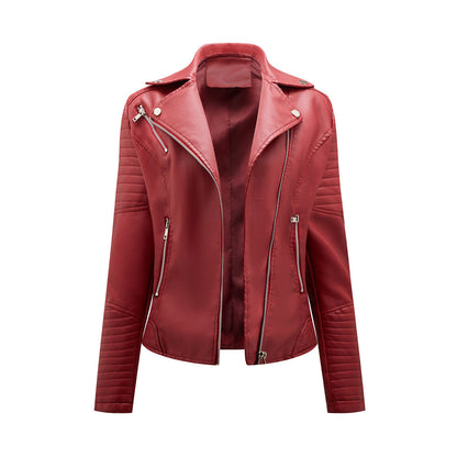 Blouson en cuir élégant pour femme style moderne