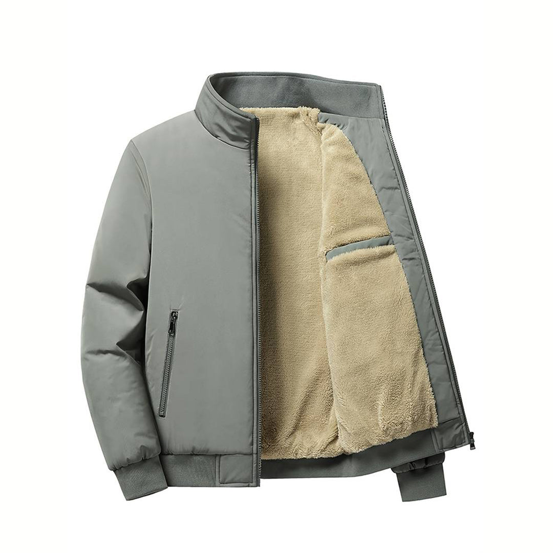 Blouson d'hiver homme doublé polaire style bombardier