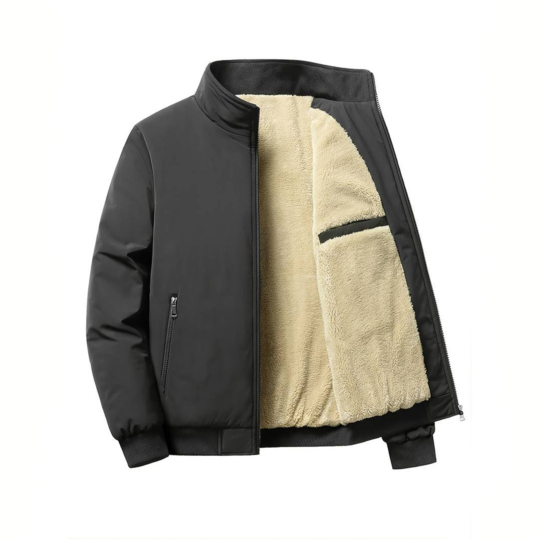 Blouson d'hiver homme doublé polaire style bombardier