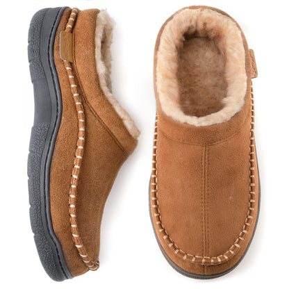 Pantoufles chaudes en fourrure pour hommes