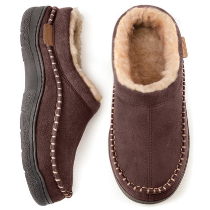 Pantoufles chaudes en fourrure pour hommes
