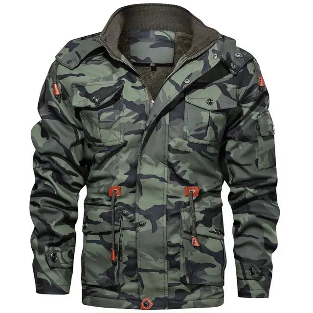 Parka d'hiver pour homme, chaud et doublé de fourrure, pour l'extérieur