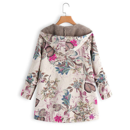 Gemusterte Vintage-Jacke Retro-Style - IdealeKleiden