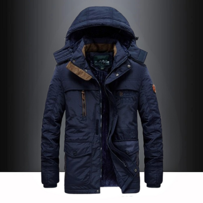 Parka d'hiver pour hommes, isolation polaire, capuche