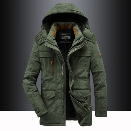 Parka d'hiver pour hommes, isolation polaire, capuche