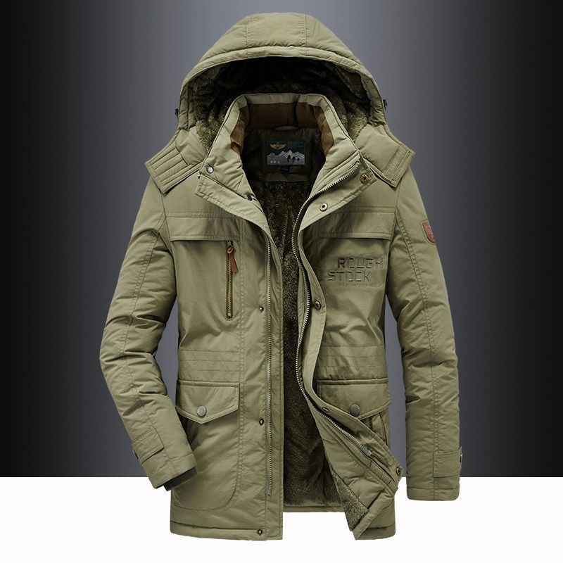 Parka d'hiver pour hommes, isolation polaire, capuche
