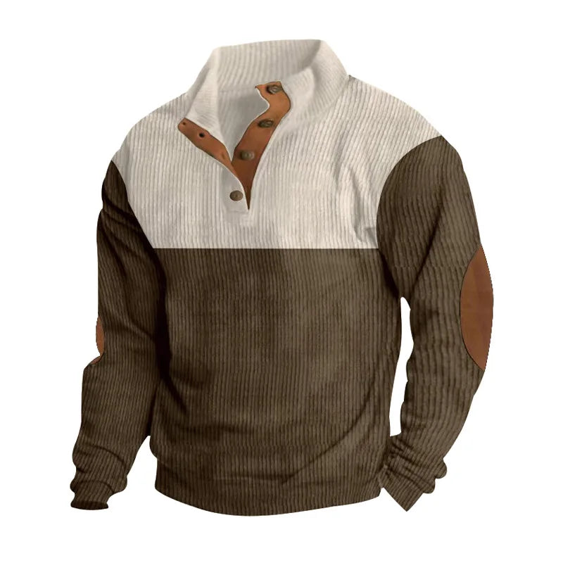 Pull pour homme chaud avec coudières