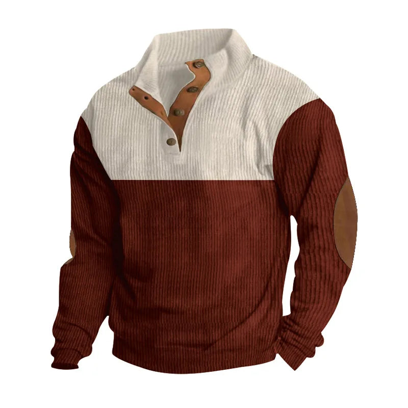 Pull pour homme chaud avec coudières