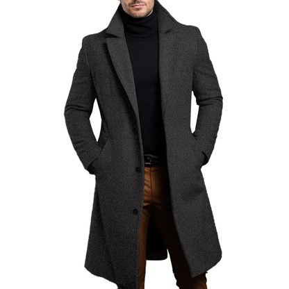 Manteau d'hiver élégant mi-long pour homme