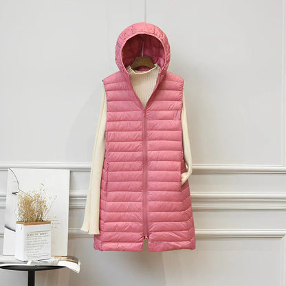 Manteau élégant sans manches long