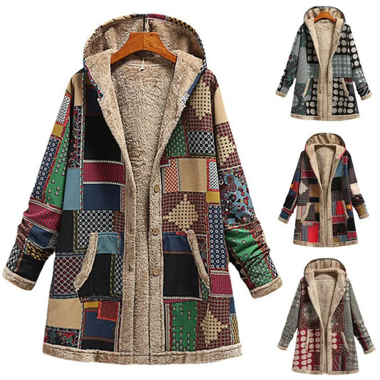 Dicke Kaschmirjacke Mit Bedruckung - IdealeKleiden