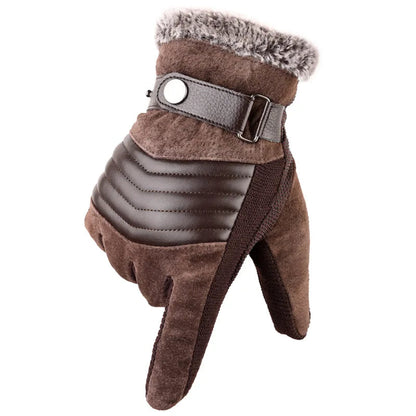 Gants homme chauds doublés fourrure Tactiles