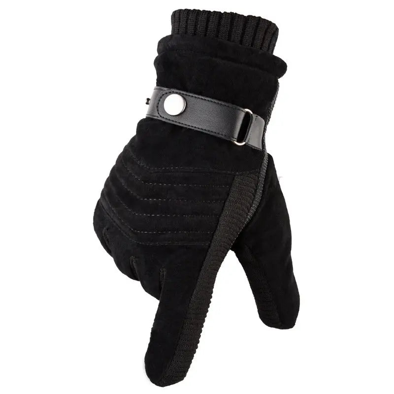 Gants homme chauds doublés fourrure Tactiles
