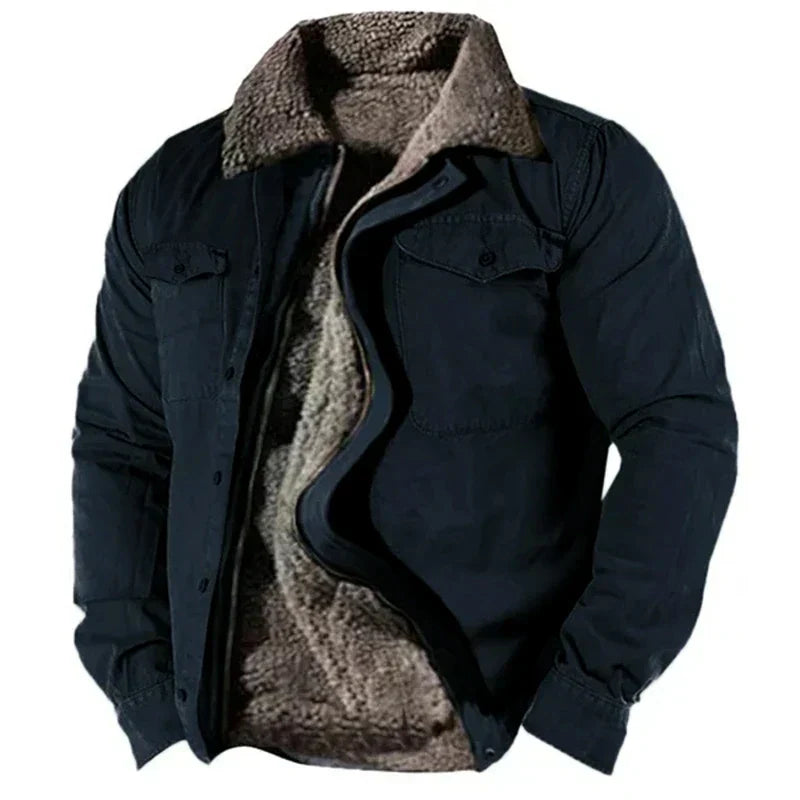 Veste d'hiver homme avec doublure polaire chaude