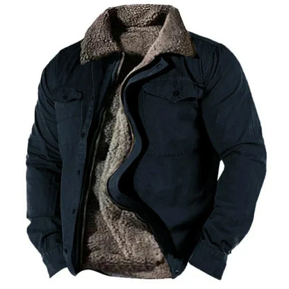 Veste d'hiver homme avec doublure polaire chaude