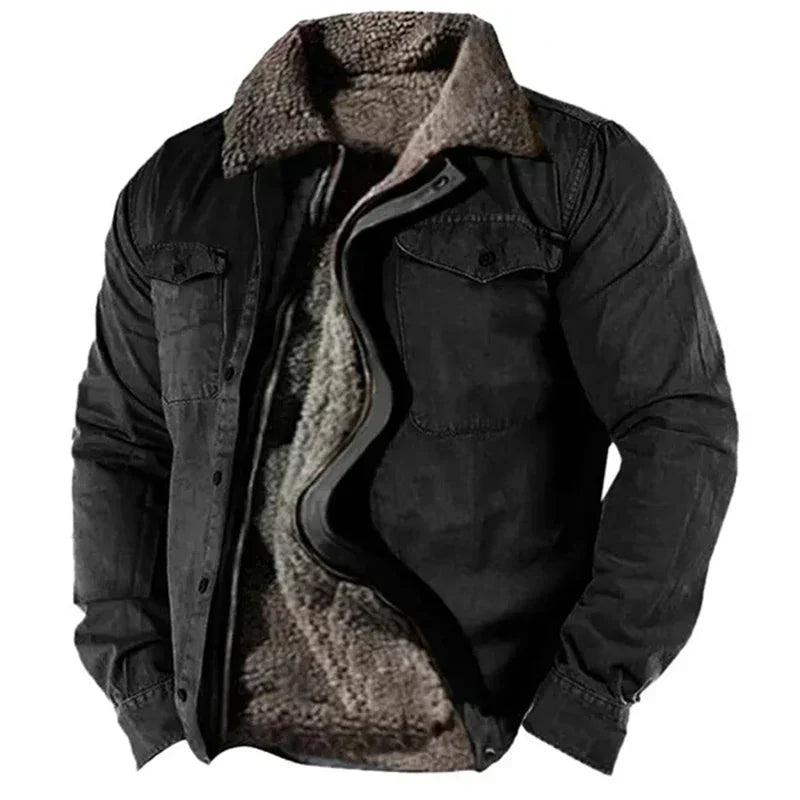 Veste d'hiver homme avec doublure polaire chaude
