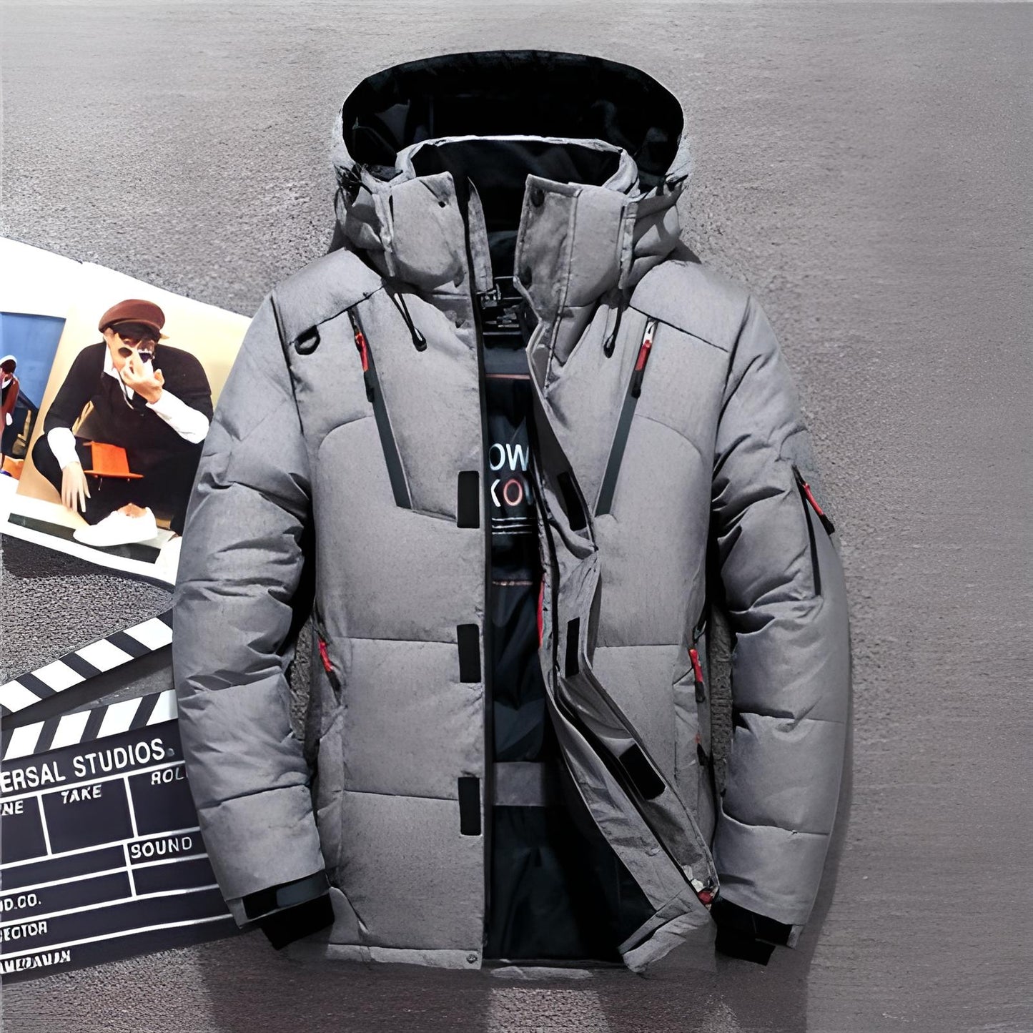 Veste d'hiver homme Doudoune chaude à capuche
