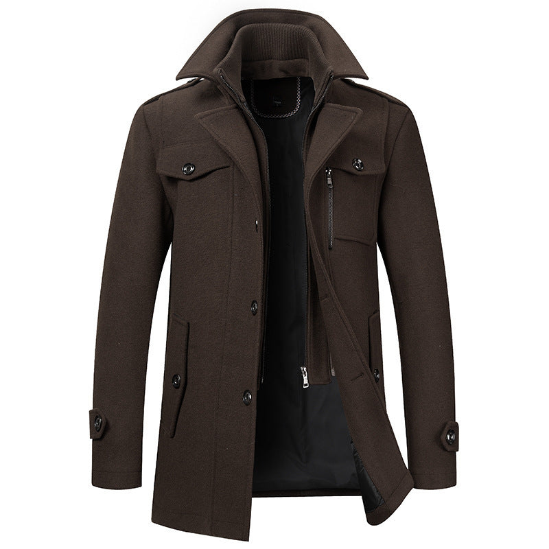 Veste d'hiver homme laine fermeture éclair