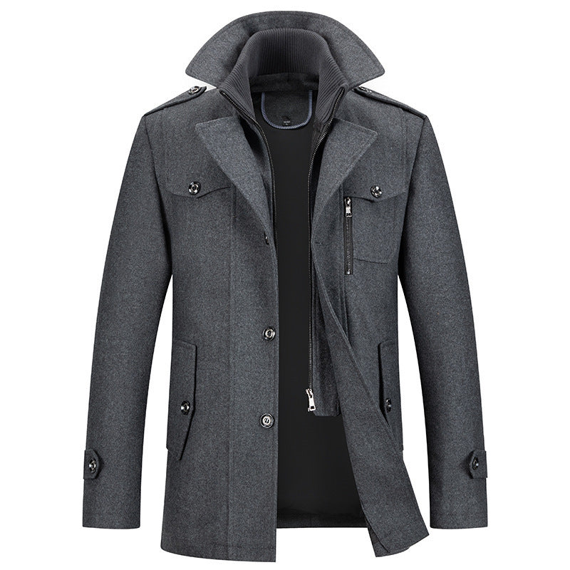 Veste d'hiver homme laine fermeture éclair