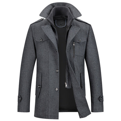 Veste d'hiver homme laine fermeture éclair