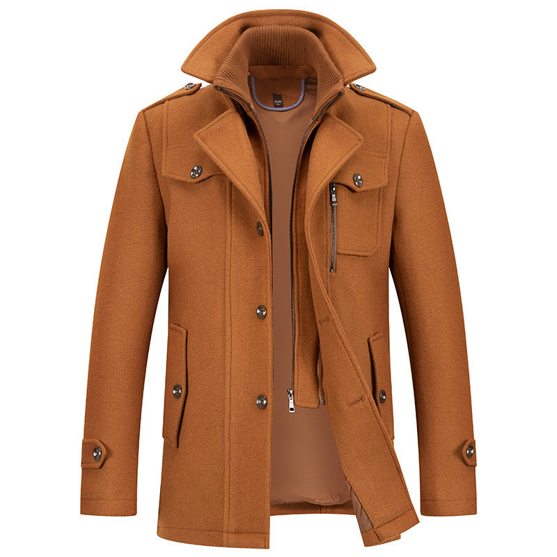 Veste d'hiver homme laine fermeture éclair