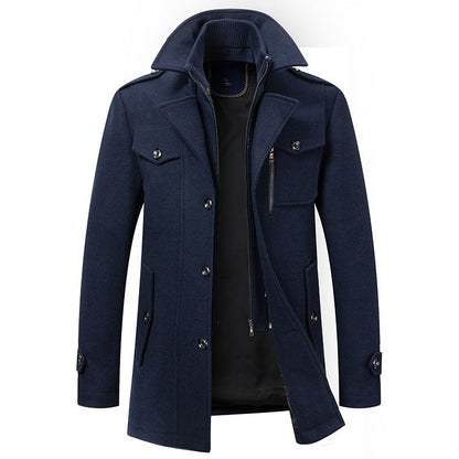 Veste d'hiver homme laine fermeture éclair