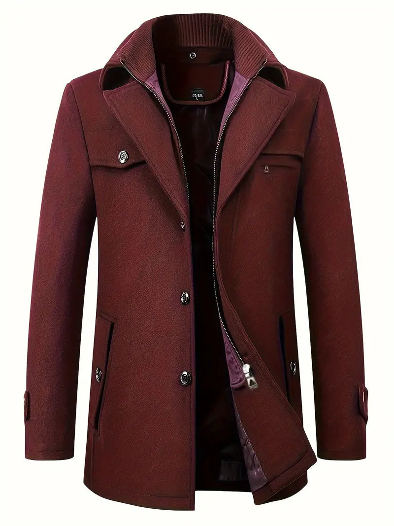 Veste d'hiver pour homme, fermeture éclair, isolation