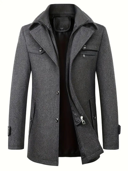 Veste d'hiver pour homme, fermeture éclair, isolation