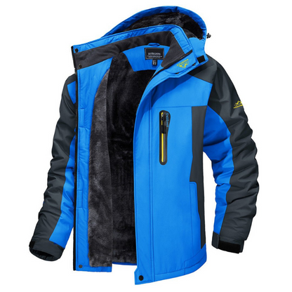 Veste de ski homme chaude capuche fermeture éclair