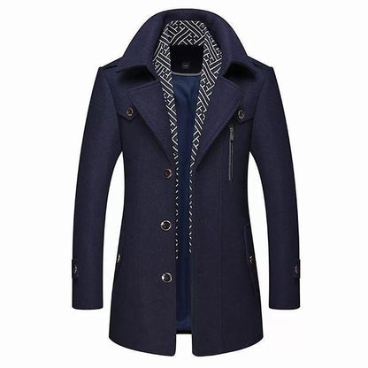 Manteau d'hiver homme élégant classique en laine