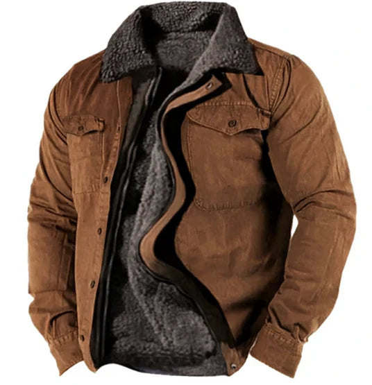 Veste d'hiver pour homme chaude doublée polaire