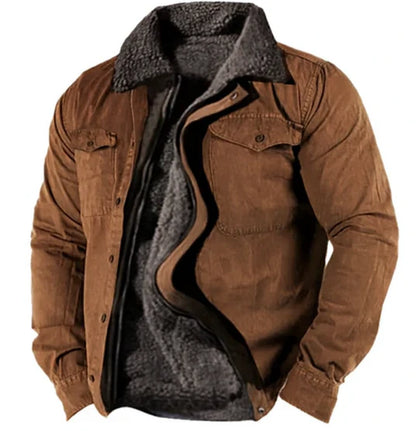 Veste d'hiver pour homme chaude doublée polaire
