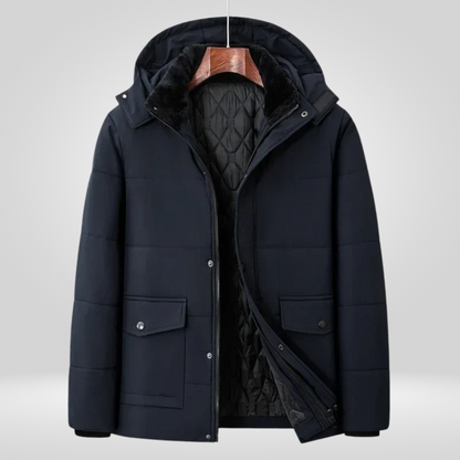 Parka d'hiver pour hommes, chaud et isolé, à capuche
